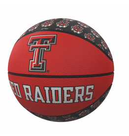 Repeating Logo Mini Size Rubber Basketball