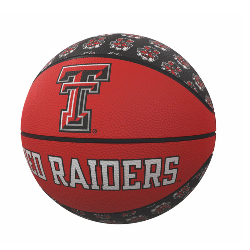 Repeating Logo Mini Size Rubber Basketball