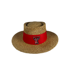Gambler Straw Hat with Red Band