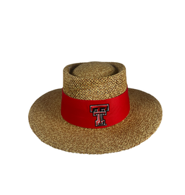 Gambler Straw Hat with Red Band