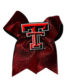 Texas Tech Little Red Raider King Glitter Bow