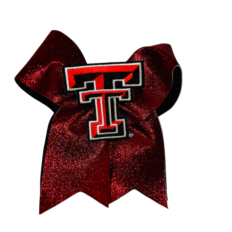 Texas Tech Little Red Raider King Glitter Bow