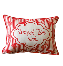 Little Birdie Home Wreck 'em Tech Bow Piped Pillow