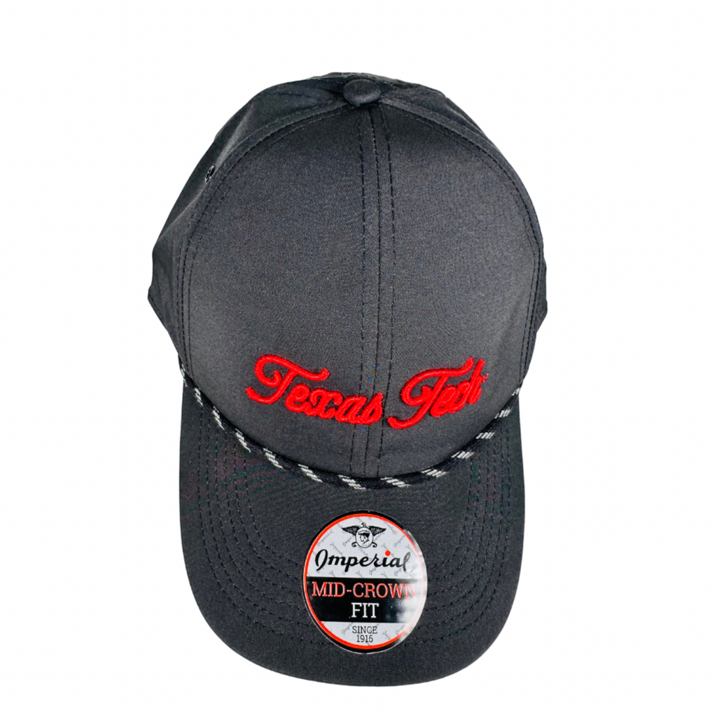 Imperial Habanero Puff Texas Tech Rope Cap - Black