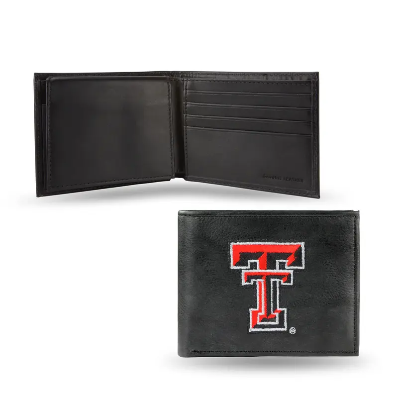Texas Tech Embroidered Billfold Wallet - Black