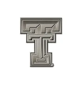 Texas Tech Antique Nickel Double T Auto Emblem