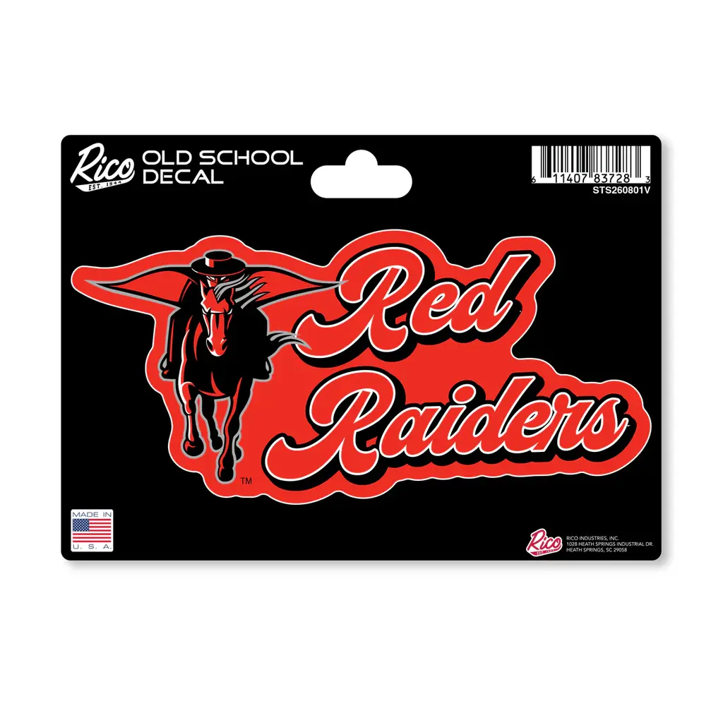 Rico Industries Old School Red Raider Decal
