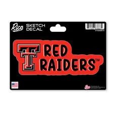 Sketch Red Raiders Decal