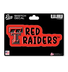 Rico Industries Texas Tech Sketch Red Raiders Decal