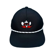 Lonestar Cap Co. Raider Red Youth Rope Cap - Black/White
