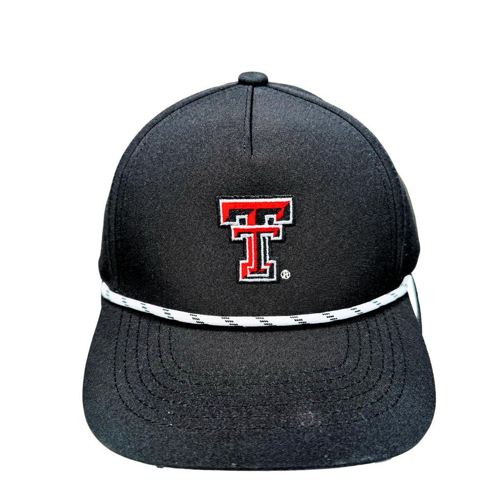 Lonestar Cap Co. Double T Youth Rope Cap - Black/White