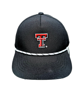 Lonestar Cap Co. Double T Youth Rope Cap - Black/White