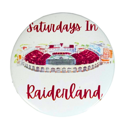 Game Day Girls Saturdays in Raiderland Button