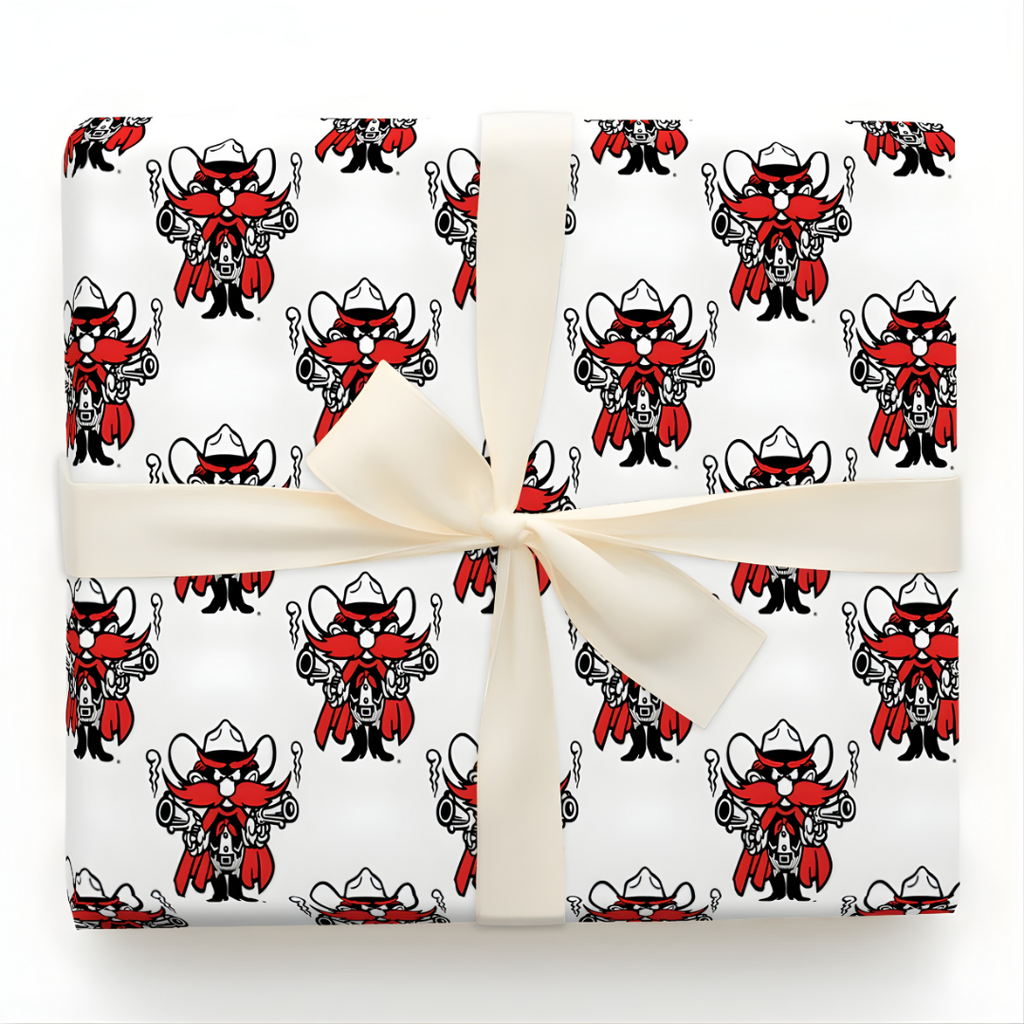 Aspen & Arlo Raider Red White Wrapping Paper - 15 Feet