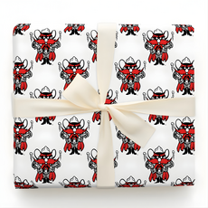 Aspen & Arlo Raider Red White Wrapping Paper - 6 Feet