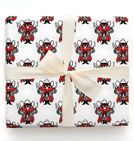 Aspen & Arlo Raider Red White Wrapping Paper - 6 Feet