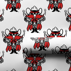 Aspen & Arlo Raider Red White Wrapping Paper - 6 Feet