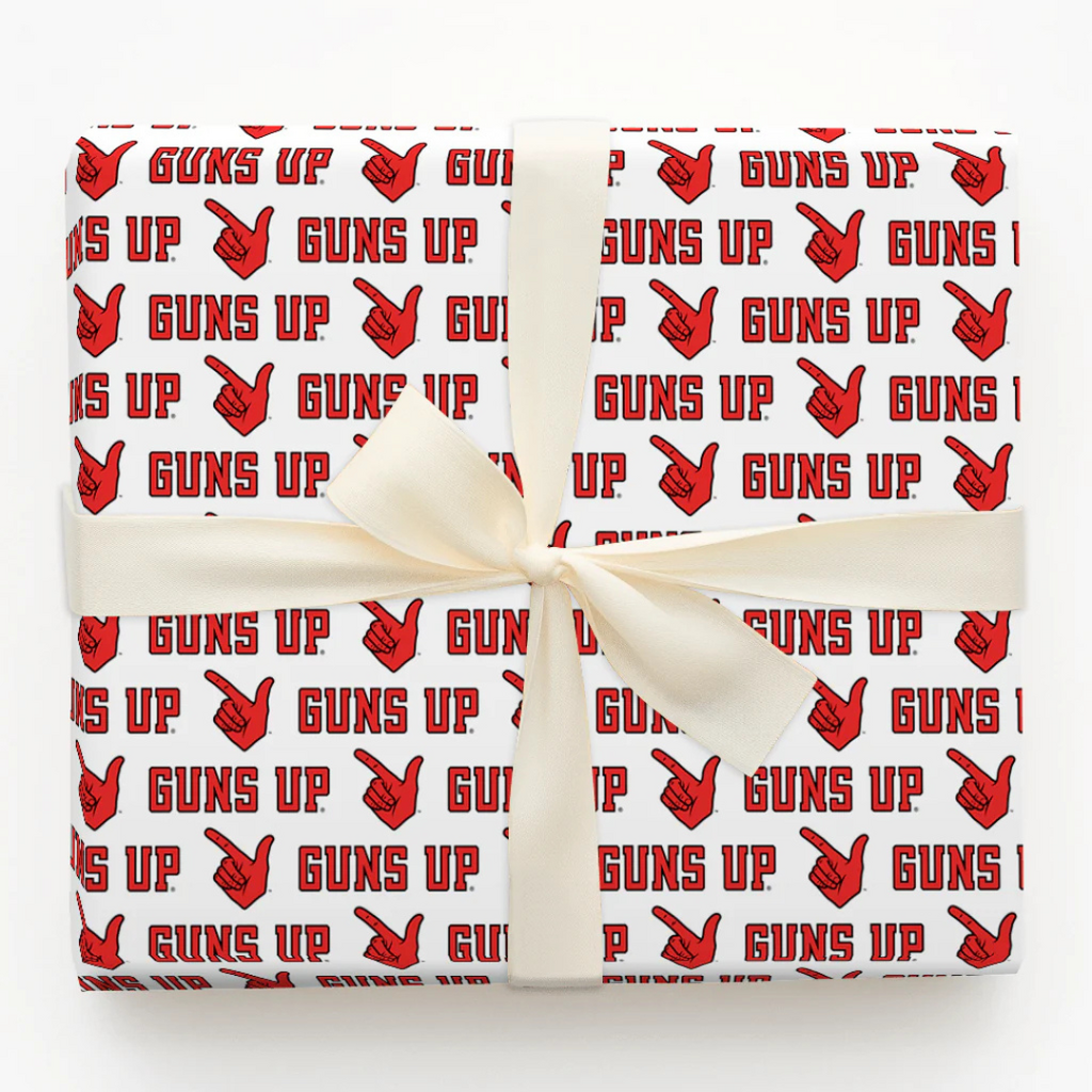 Aspen & Arlo Guns Up Hand White Wrapping Paper - 6 Feet