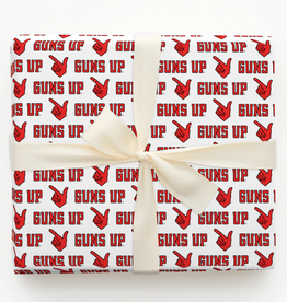 Aspen & Arlo Guns Up Hand White Wrapping Paper - 6 Feet