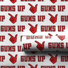 Aspen & Arlo Guns Up Hand White Wrapping Paper - 6 Feet