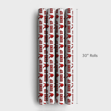 Aspen & Arlo Guns Up Hand White Wrapping Paper - 6 Feet