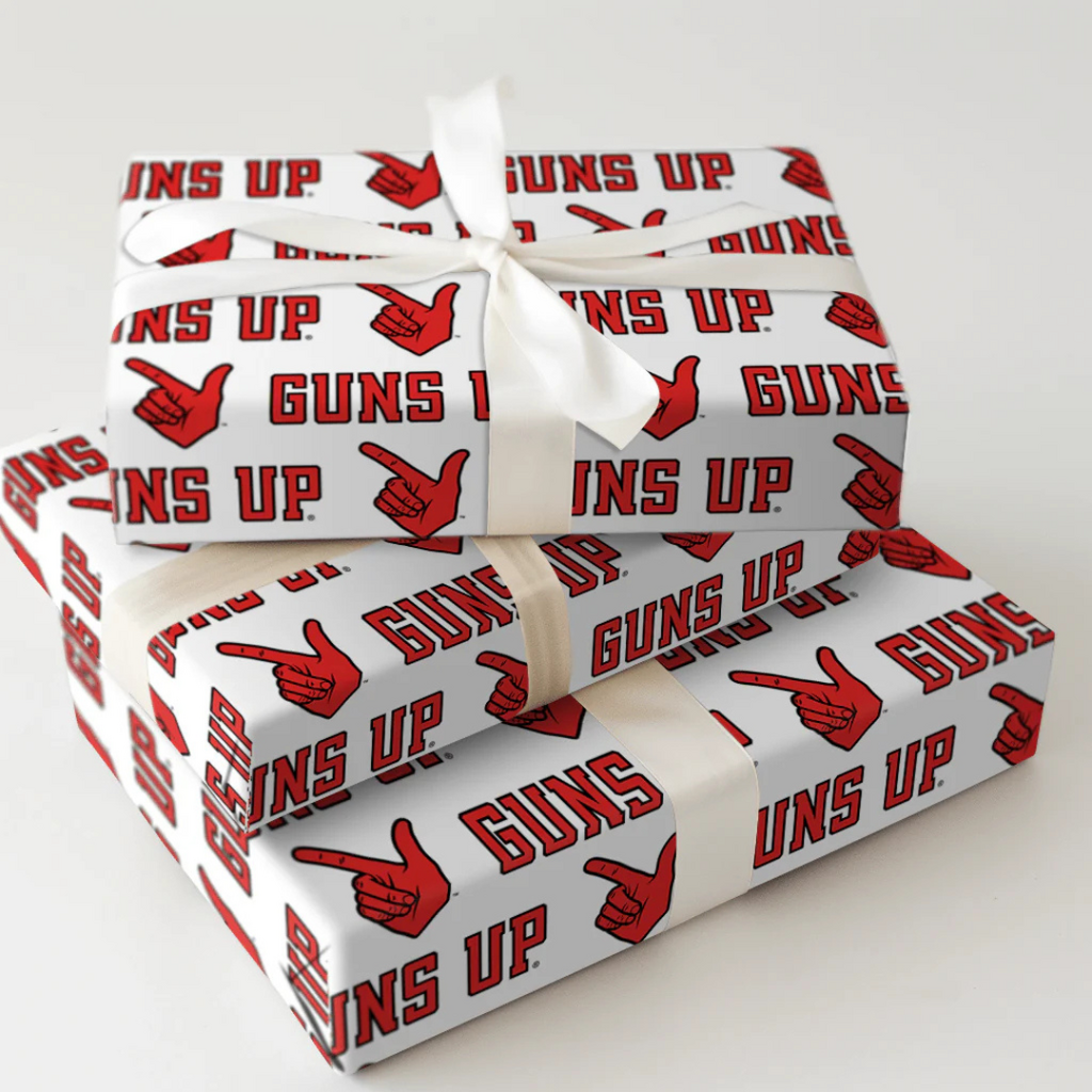 Aspen & Arlo Guns Up Hand White Wrapping Paper - 6 Feet