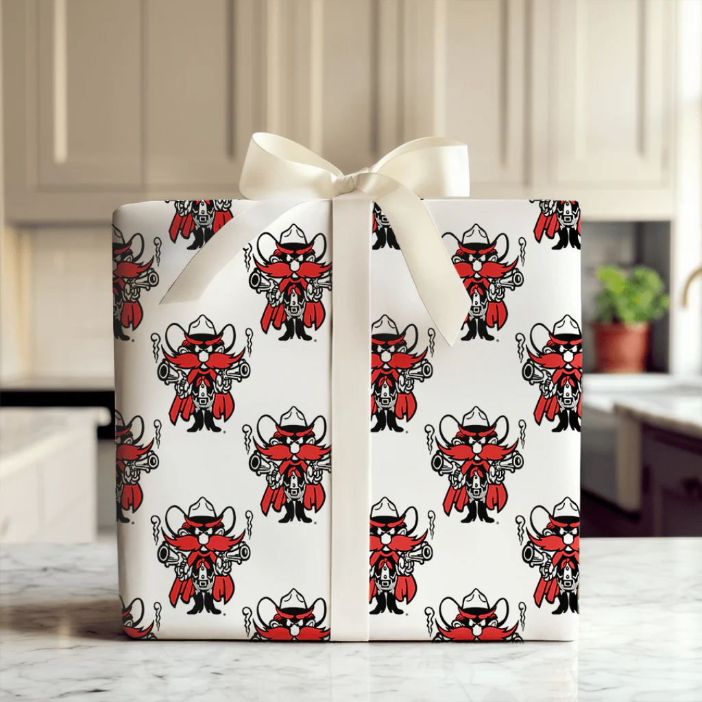 Aspen & Arlo Guns Up Hand White Wrapping Paper - 15 Feet