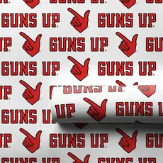Aspen & Arlo Guns Up Hand White Wrapping Paper - 15 Feet