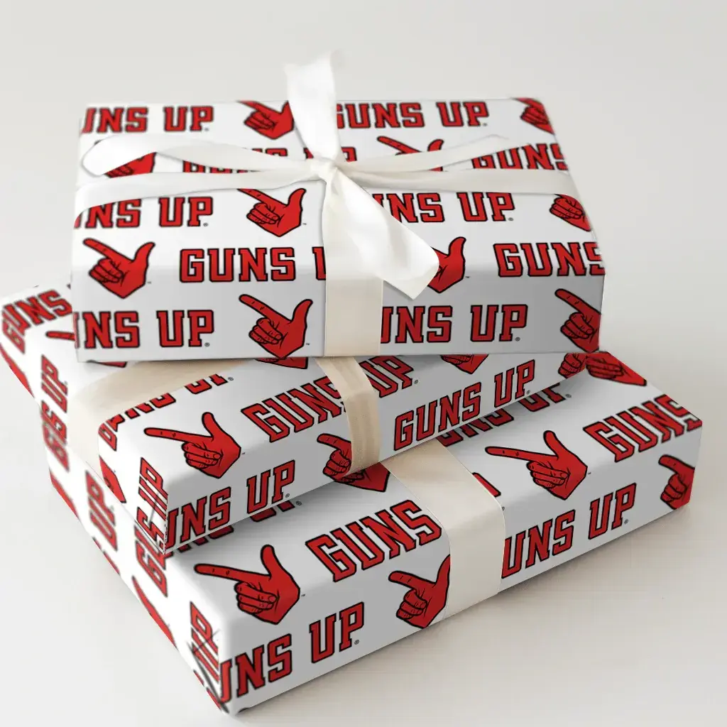 Aspen & Arlo Guns Up Hand White Wrapping Paper - 15 Feet