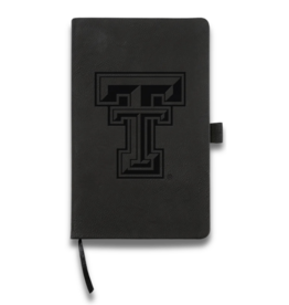 Rico Industries Laser Engraved Notepad with Elastic Band - Black