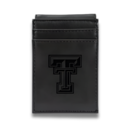 Laser Engraved Front Pocket Wallet - Black