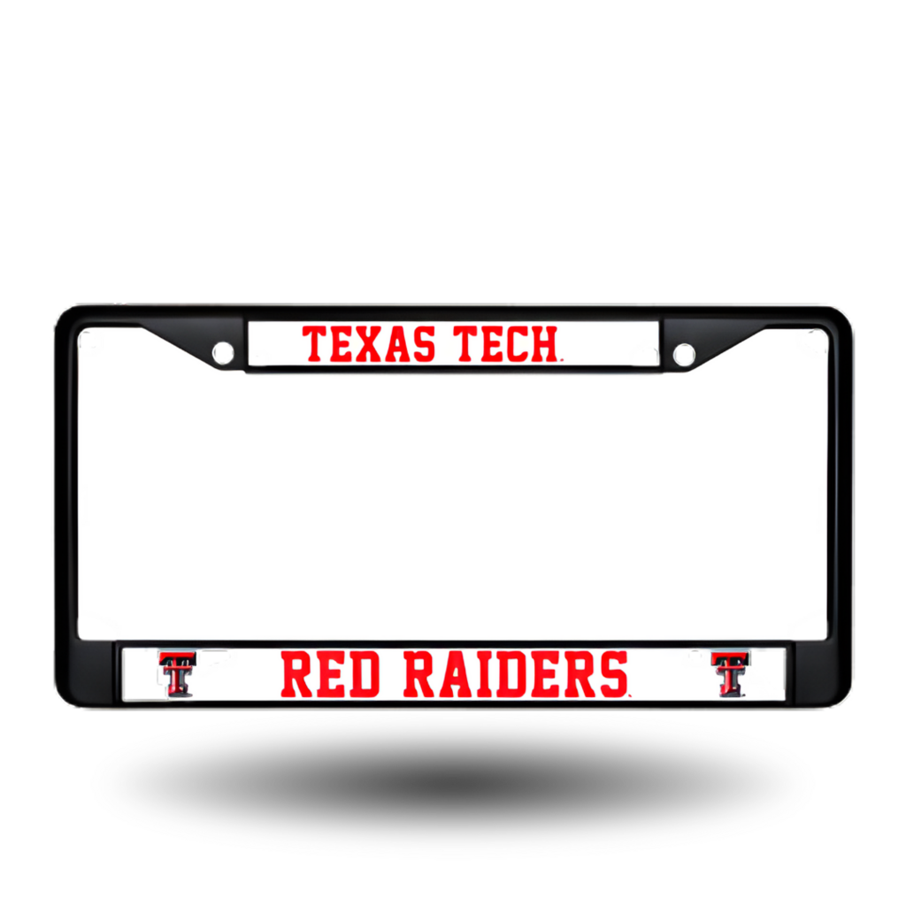 Rico Industries Black Chrome with White Insert License Frame