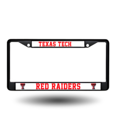 Black Chrome with White Insert License Frame