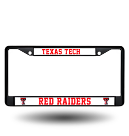 Black Chrome with White Insert License Frame