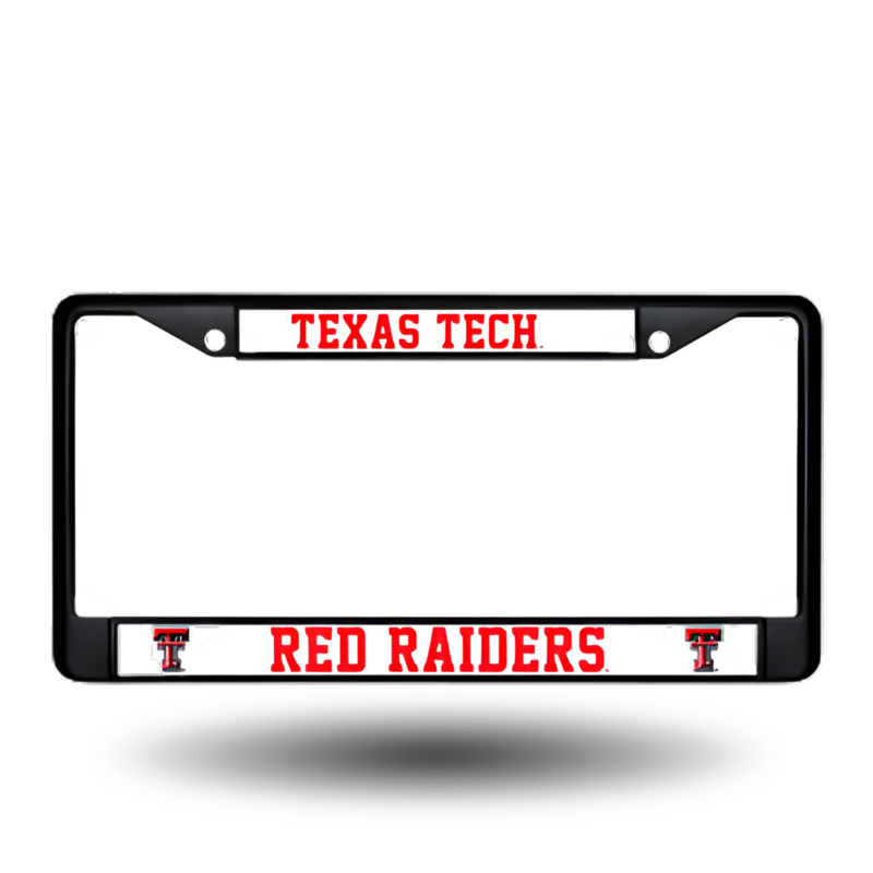 Black Chrome with White Insert License Frame