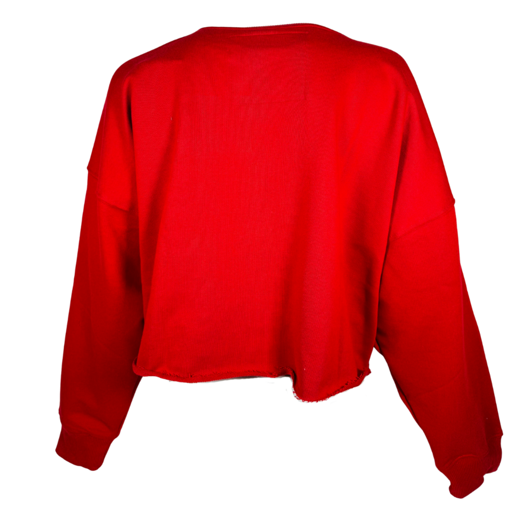 Gameday Social Wreck 'em Chenille Crop Sweatshirt