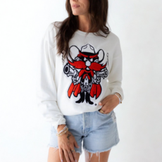 Gameday Social Raider Red Chenille Sweatshirt