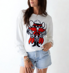 Gameday Social Raider Red Chenille Sweatshirt