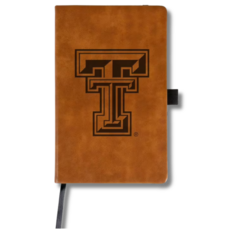 Laser Engraved Notepad with Elastic Band - Tan