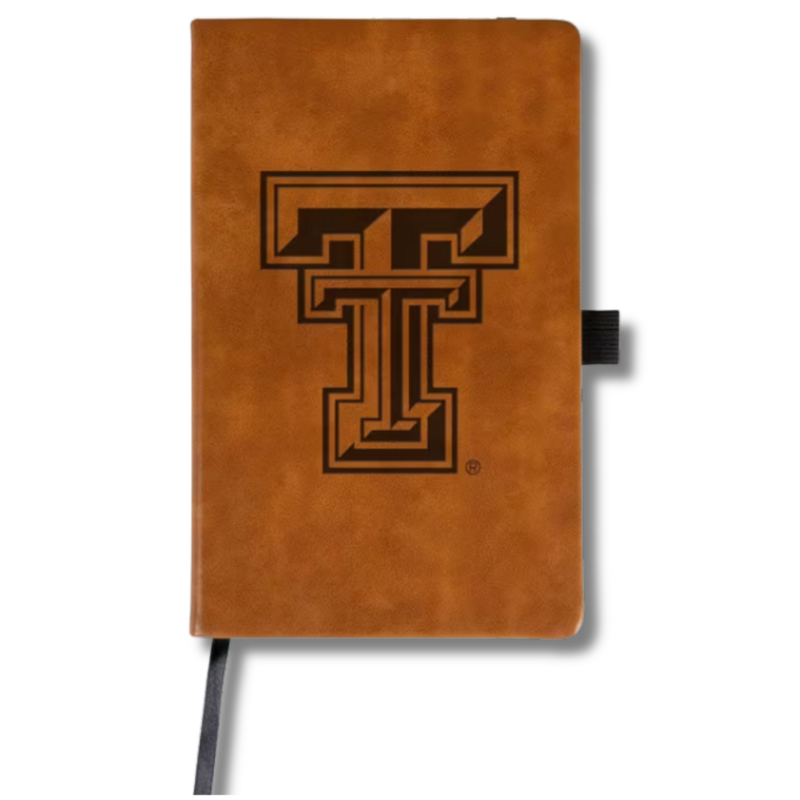 Laser Engraved Notepad with Elastic Band - Tan