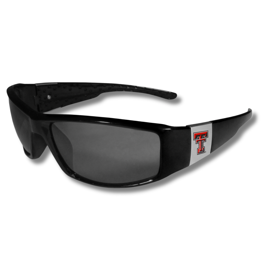 Silver Emblem Black Sleek Sunglasses