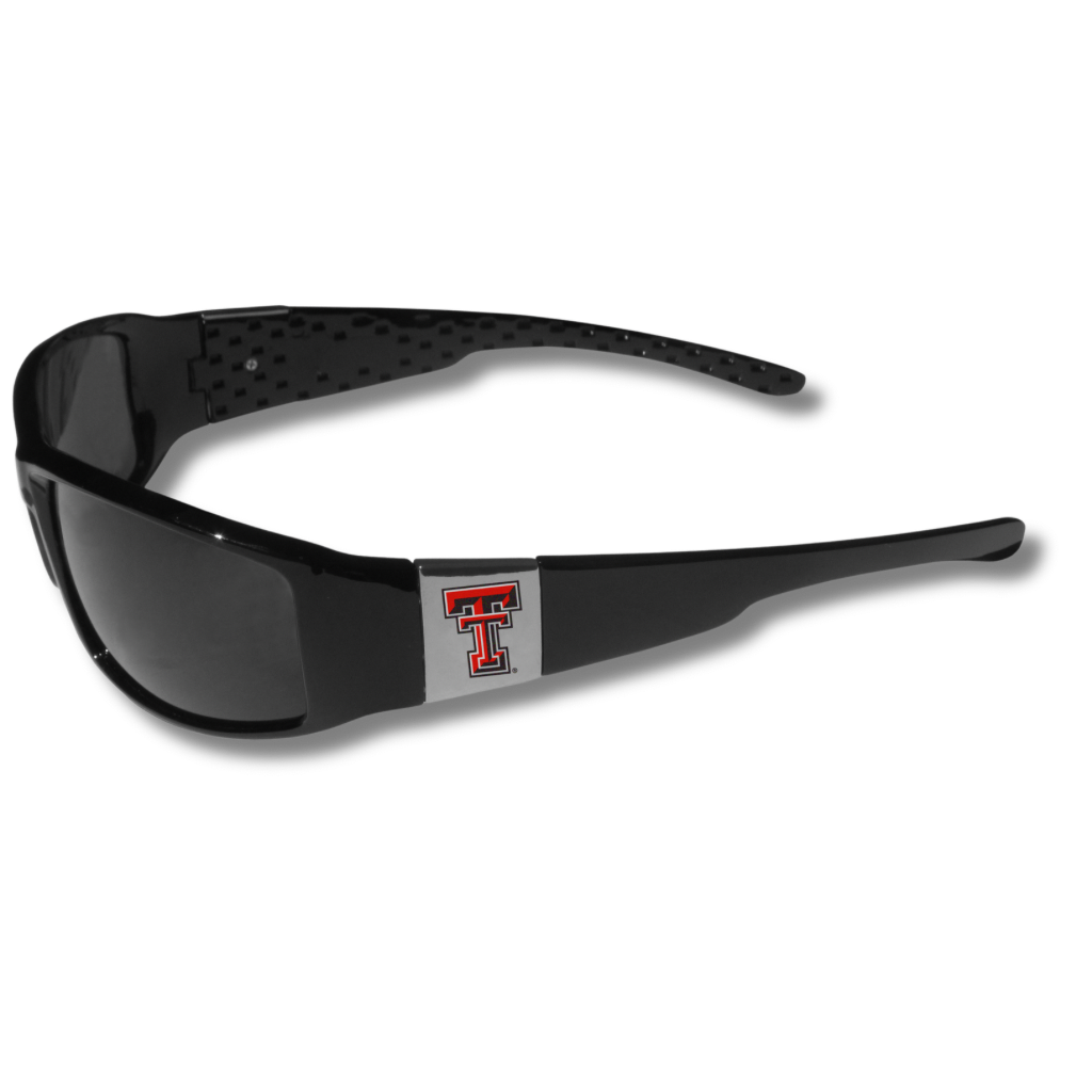 Silver Emblem Black Sleek Sunglasses