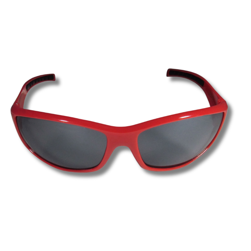 Red Wrap Sunglasses with Rubber Grip