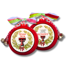 Magnolia Lane Texas Tech Kickoff Ornament
