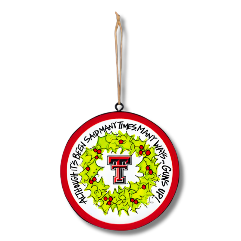 Magnolia Lane Many Times, Many Ways Guns Up Ornament