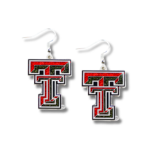 Aminco International Glitter Dazzle Double T Earrings