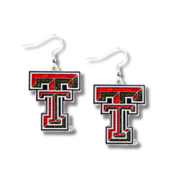 Aminco International Glitter Dazzle Double T Earrings