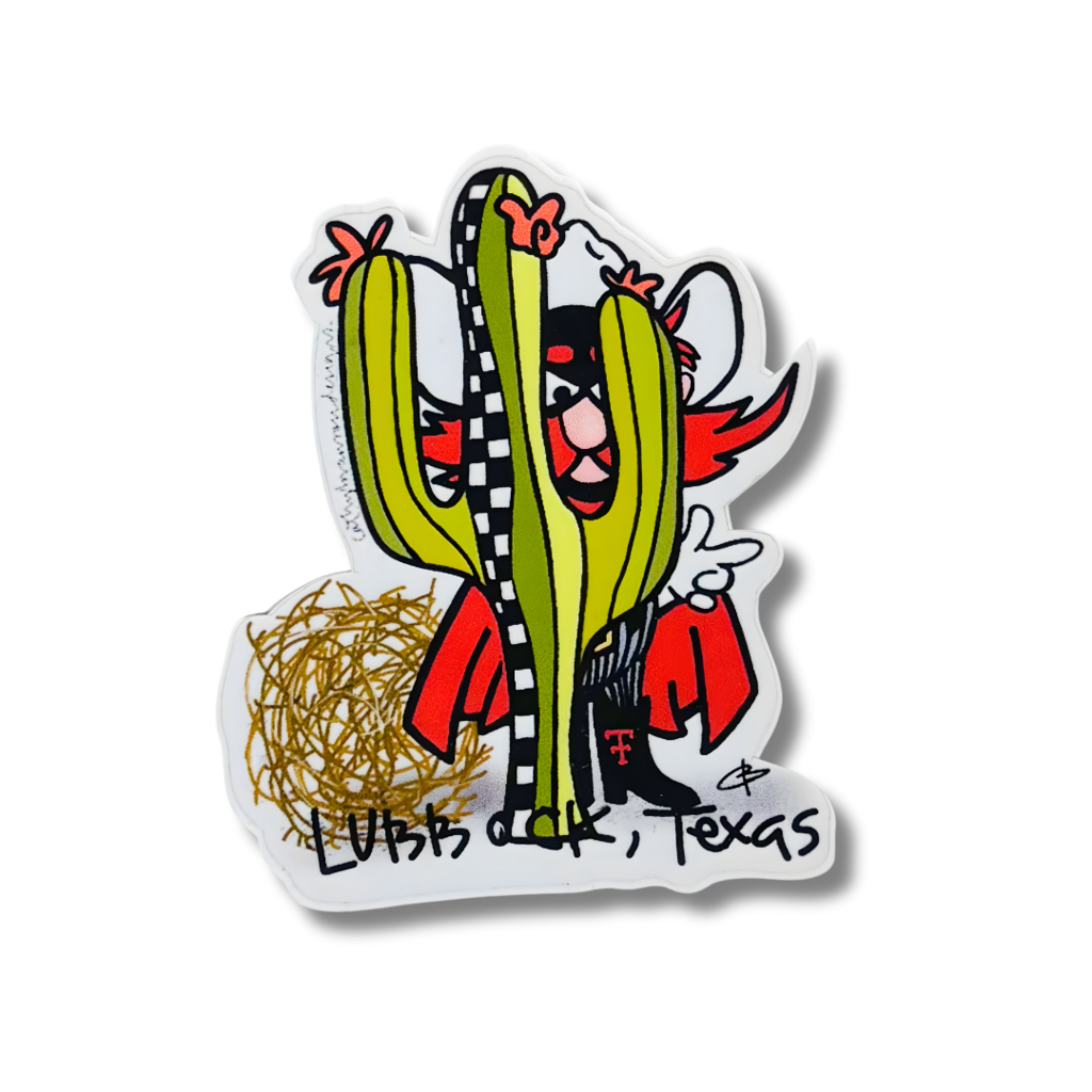 Cathy Branson Designs Raider Red Cactus Sticker