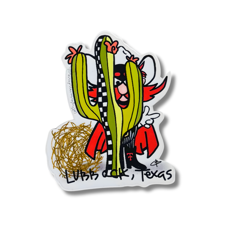 Cathy Branson Designs Raider Red Cactus Sticker