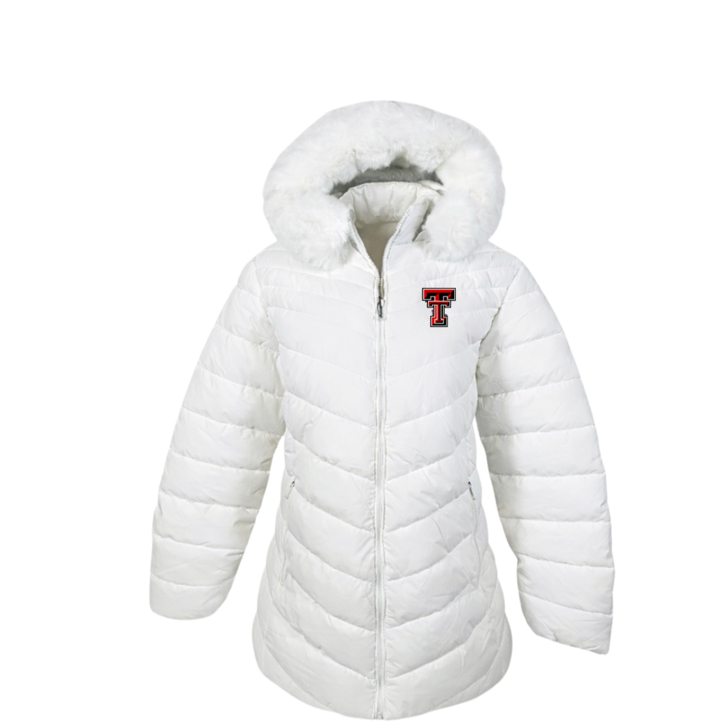Ladies Puffer Jacket with Fur Hood